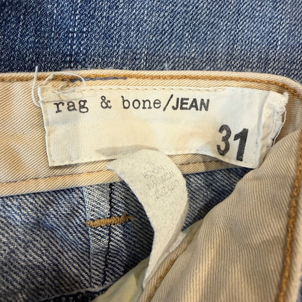 Rag & Bone Trouser Jeans Women's 31 Straight Leg Medium Wash Denim Made in USA - Picture 10 of 12